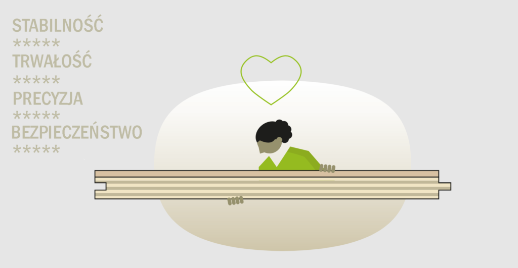 Deska wielowarstwowa Listone Giordano gwarantuje stabilność, trwałość, precyzję i bezpieczeństwo.